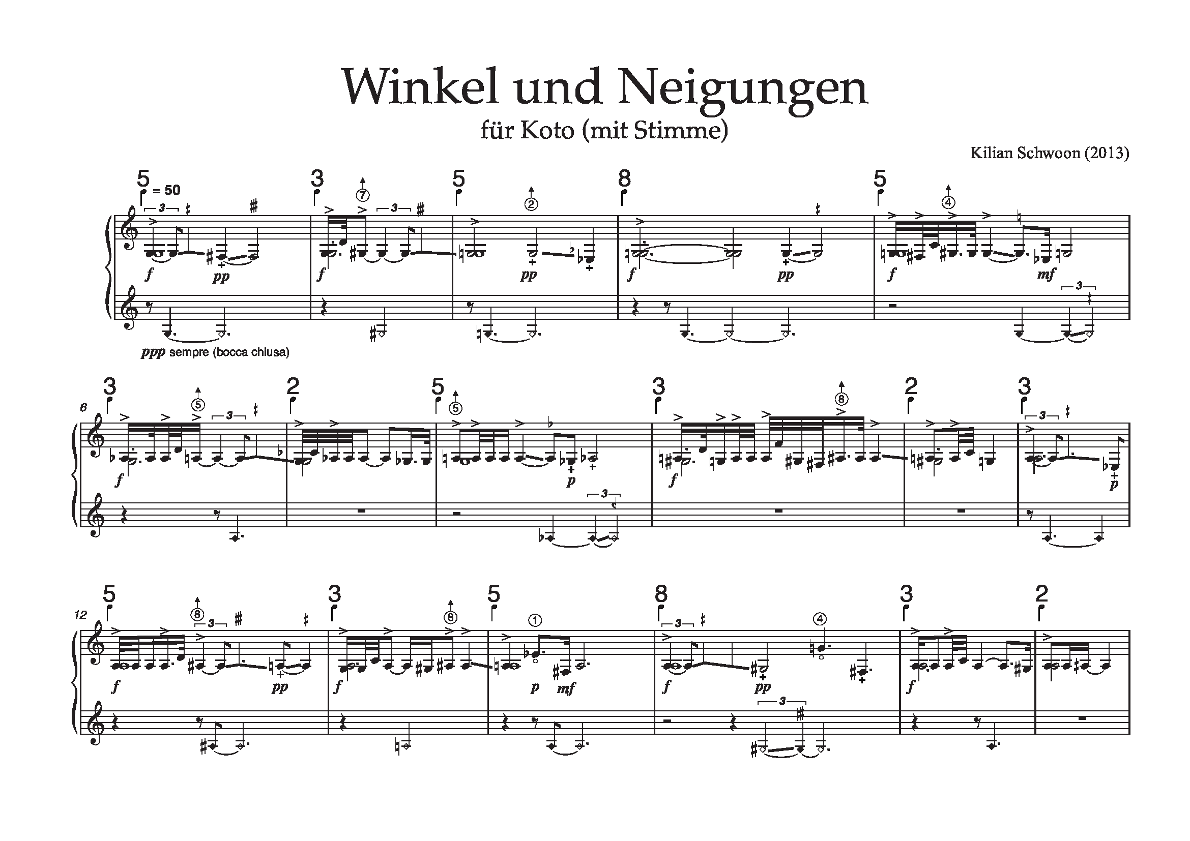 Erste Seite von Winkel und Neigungen